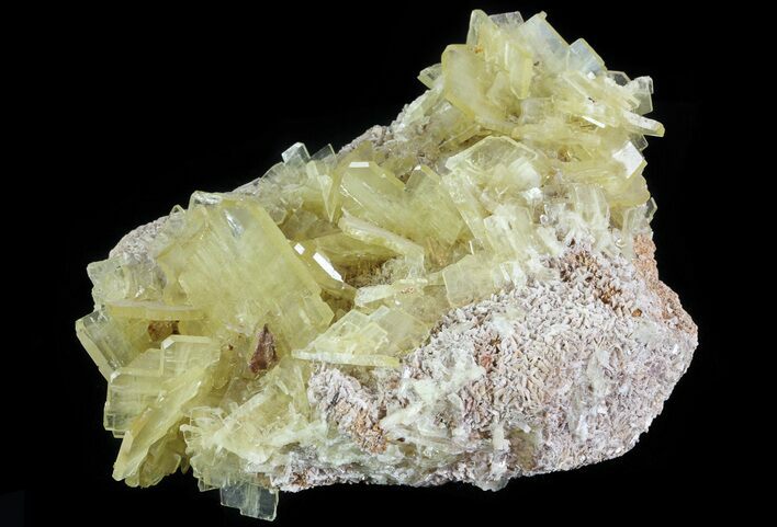 Yellow Barite Crystal Cluster - Peru #64142